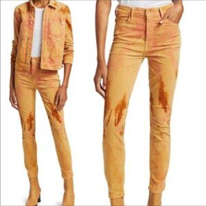 MOTHER High Waisted Looker in Hopscotch Tie Dye Corduroy